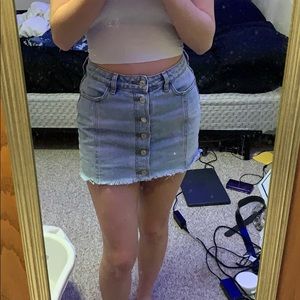 Pacsun Button Up Jean Skirt